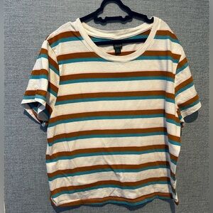 Able Multicolor Striped Short Sleeve Tee